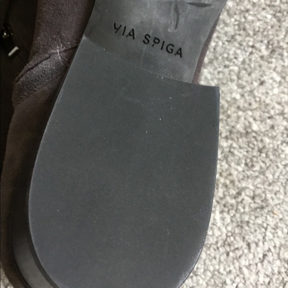 EUC VIA SPIGA GREY SUEDE TALL LEATHER BOOTS 9.5 - Picture 4 of 6